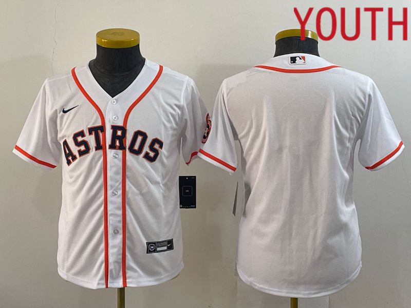 Youth Houston Astros Blank White Game Nike 2022 MLB Jersey->youth mlb jersey->Youth Jersey